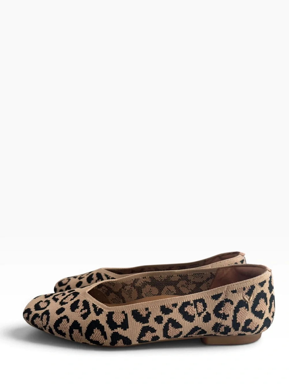 Vivaia Margot 2.0 square toe animal print flats size 40.5EU
